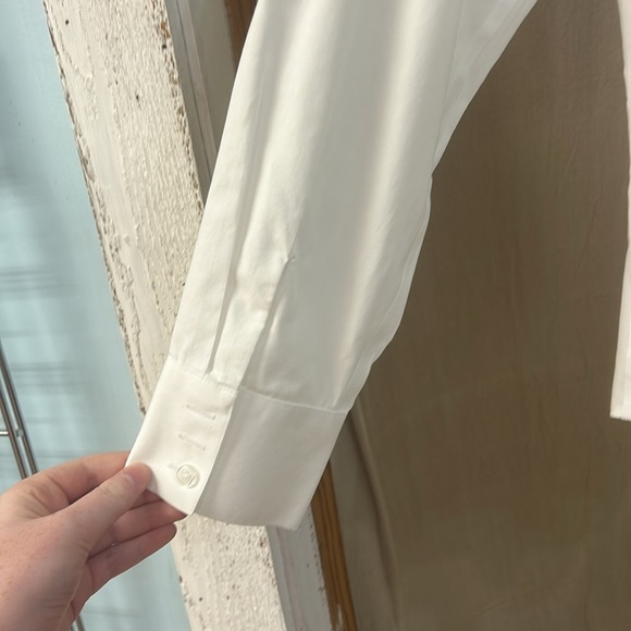 White Long Sleeve Button Up Top - Chicos - Picture 3 of 5